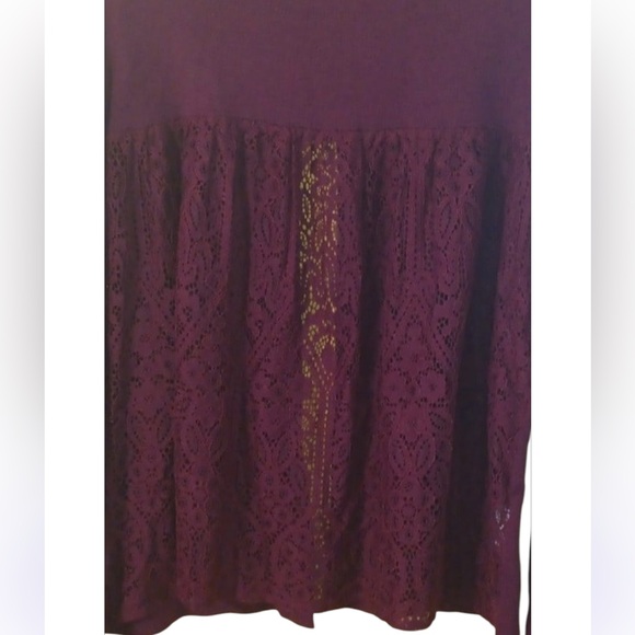NWT Ann Taylor LOFT Maroon Lace Back Cardigan Sweater Women’s Size M $69.50 MSRP - Picture 3 of 5